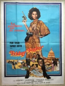 Affiche originale de cinéma du film de blaxploitation Friday Foster avec Pamela Grier