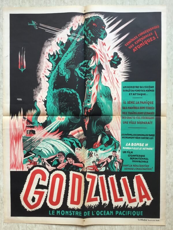 affiche de cinema originale Godzilla 1954