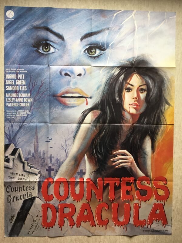affiche vintage de cinema countess dracula