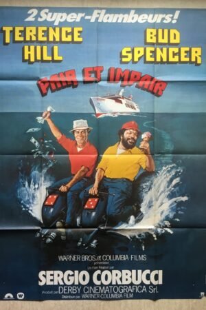affiche de cinema pair et impair (terence hill / bud spencer)