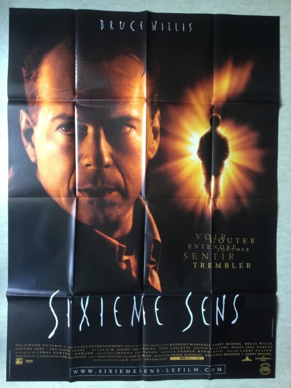 affiche de cinema le sixième sens (bruce willis)