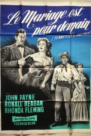 affiche vintage originale de cinéma Le mariage est pour demain