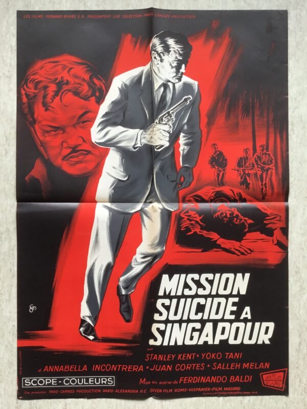 Affiche de cinéma vintage Mission suicide à Singapour