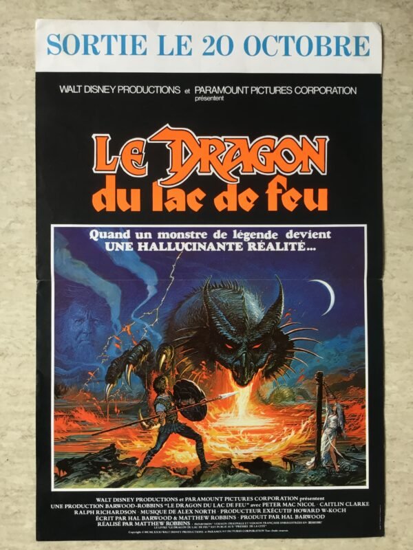 Affiche cinéma le dragon du lac de feu