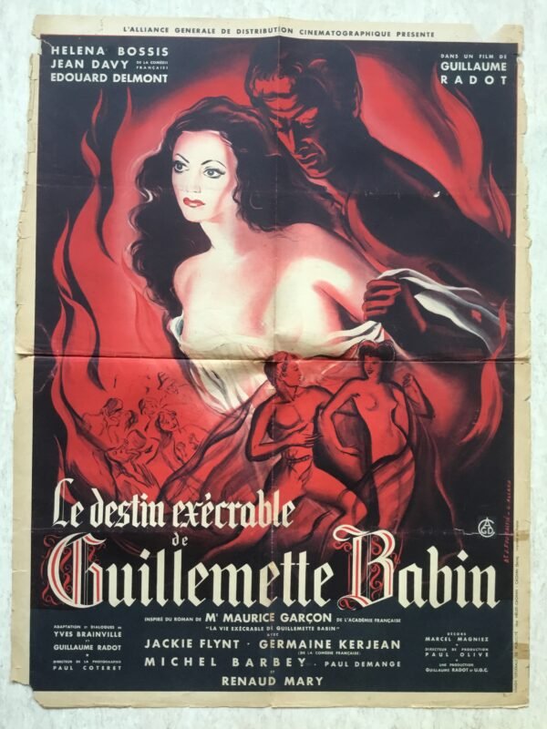 affiche de cinéma Le Destin exécrable de Guillemette Babin