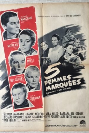 affiche cinéma vintage 5 femmes marquées