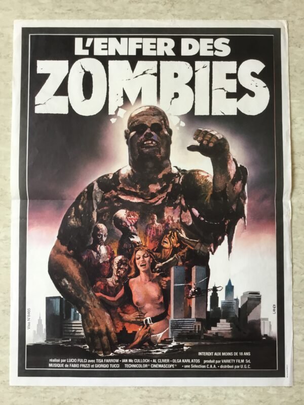 Petite affiche cinéma l'enfer des zombies