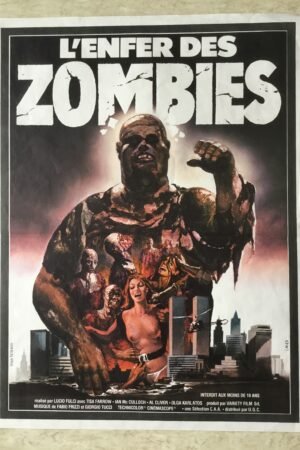 Petite affiche cinéma l'enfer des zombies