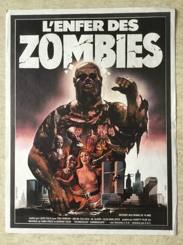 Petite affiche cinéma l'enfer des zombies
