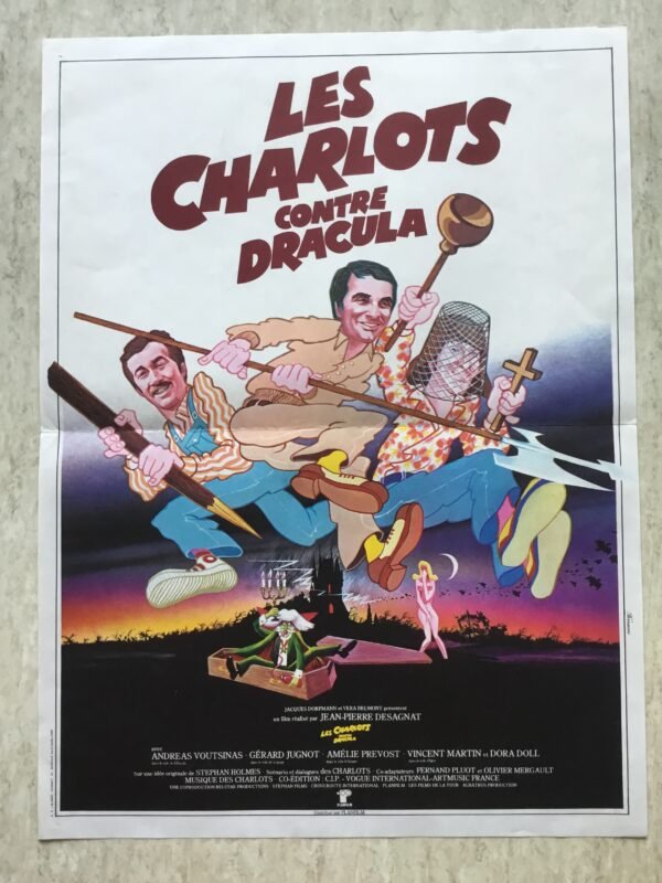 Affiche cinéma petit format les charlots contre Dracula