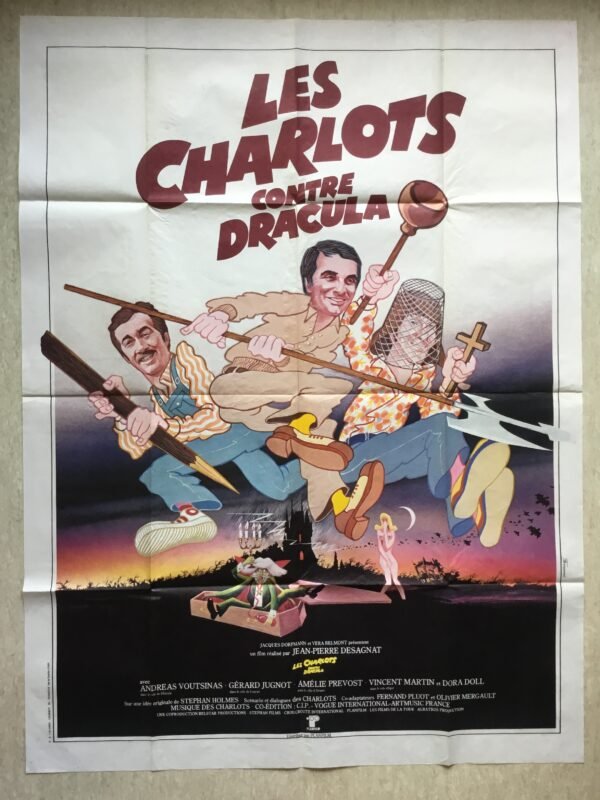 Affiche cinéma Les charlots contre Dracula