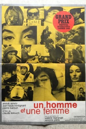 affiche de cinéma Un homme et une femme