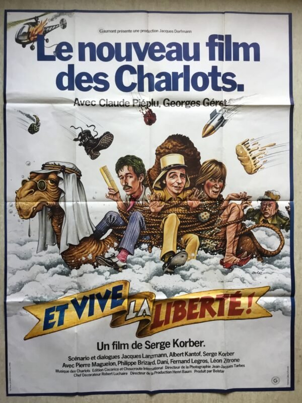 affiche de cinéma et vive la liberté (les charlots)