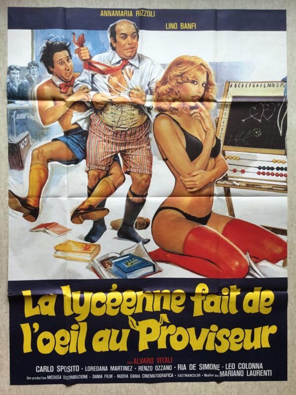 Affiche de cinéma la lyceenne fait de l'oeil au proviseur