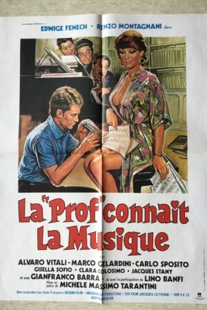Affiche cinéma moyen format La prof connait la musique