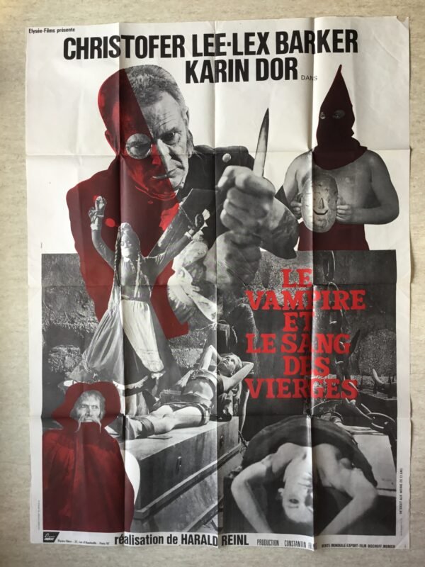Affiche cinéma le vampire et le sang des vierges