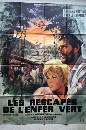 Affiche de cinéma les rescapes de l'enfer