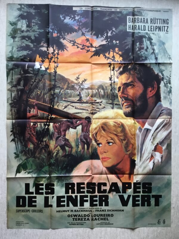 Affiche de cinéma les rescapes de l'enfer