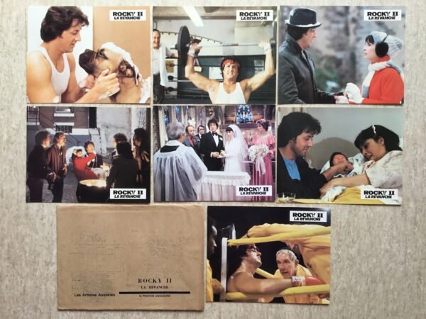 Jeu de 7 photos d'exploitation cinema Rocky 2