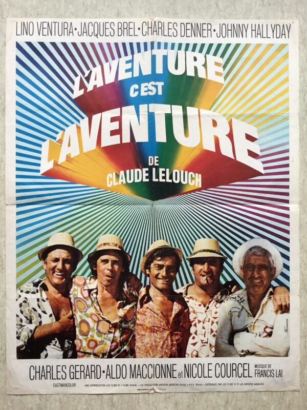 Affiche cinéma moyen format l'aventure c'est l'aventure