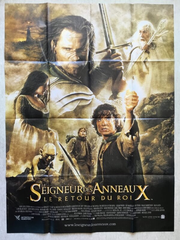 Affiche cinéma le seigneur des anneaux (le retour du roi)