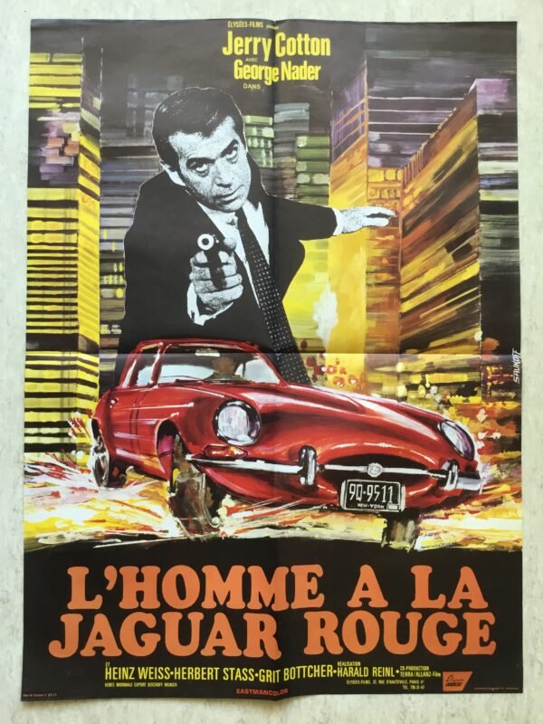 affiche cinéma l'homme a la jaguar rouge