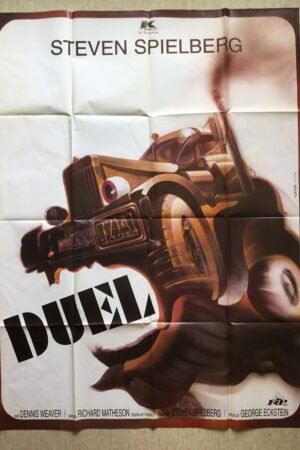 Grande affiche de cinéma vintage du film DUEL