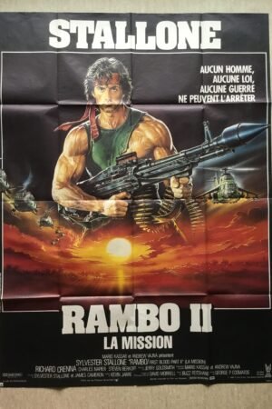 affiche cinéma Rambo 2 la mission
