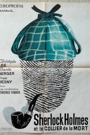 affiche de cinéma sherlock holmes et le collier de la mort