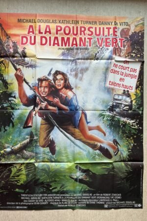 =affiche de cinema a la poursuite du diamant vert