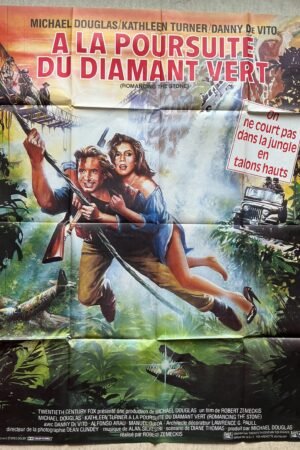 affiche de cinema a la poursuite du diamant vert