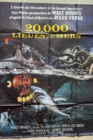 affiche de cinéma 20000 lieues sous les mers