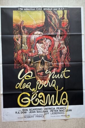 Affiche de cinéma la nuit des vers géants