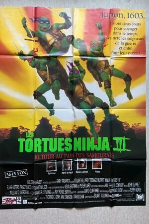 Affiche de cinéma Les tortues ninja 3