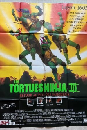Affiche de cinéma Les tortues ninja 3