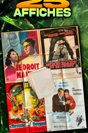 Joli lot de 25 affiches de cinéma vintage